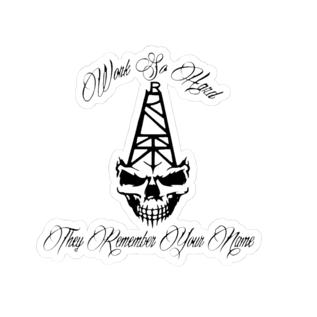 Legacy-Cut Stickers | Work Hard Theme, Biker Decor, Laptop Accessories, Unique Gifts for Him